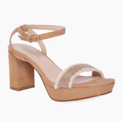 Pelle Moda Shoes The Platform Frayed Chain Sandal