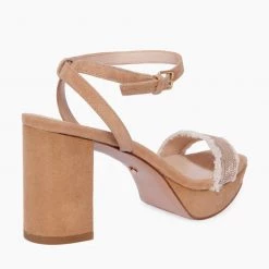 Pelle Moda Shoes The Platform Frayed Chain Sandal