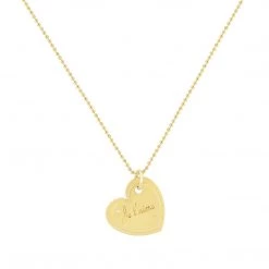Electric Picks The Heart Je T'Aime Necklace In Gold Accessories