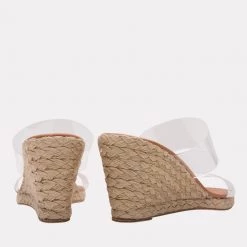 Andre Assous Shoes The Vinyl Espadrille In Clear