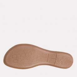 Andre Assous The Elastic Thong Sandal In Taupe Shoes