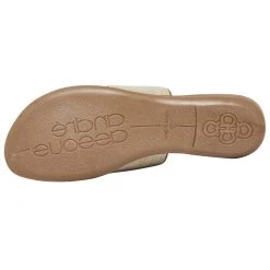 Andre Assous The Elastic Thong Sandal In Beige Linen 9 Andre Assous The Elastic Thong Sandal In Beige Linen