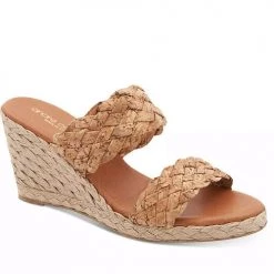 Andre Assous The Dual Braided Band Mid Espadrille In Cork Shoes