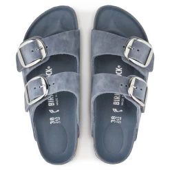 Shoes Arizona Big Buckle - The Premier Birkenstock 2 Band Sandal In Dusty Blue