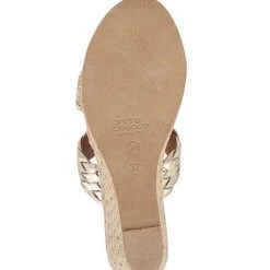 Andre Assous Shoes The Dual Braided Band Mid Espadrille In Platino 5 Andre Assous Shoes The Dual Braided Band Mid Espadrille In Platino