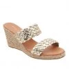 Andre Assous Shoes The Dual Braided Band Mid Espadrille In Platino