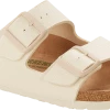 Shoes Arizona Vegan - The Birkenstock Signature Double Band Sandal In Eggshell