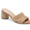 Chocolat Blu The Mid Cylinder Heel Raffia Slide In Natural Shoes