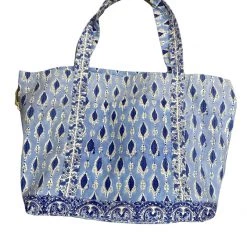 BELL The Large Beach Bag In Blue Denim Handbags