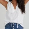 Bella Dahl The Sleeveless Fray Top In White