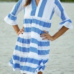 Bindu Contemporary Clothing The Glenda Dress In Blue