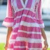 Bindu The Glenda Dress In Hot Pink Contemporary Clothing