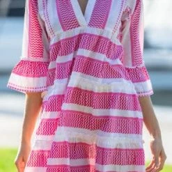 Bindu The Glenda Dress In Hot Pink Contemporary Clothing