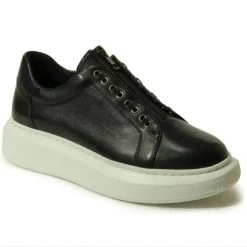 Vaneli The Front Zip No Lace Sneaker In Black Shoes