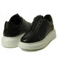 Vaneli The Front Zip No Lace Sneaker In Black Shoes