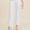 Just Black The Uneven Hem Crop Flare In White Contemporary Clothing