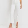 Just Black The Crop Flare Jean In Optic White