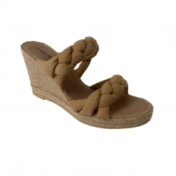 Casteller The Dual Braided Espadrille In Camel