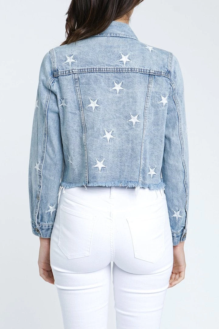 Pistola Contemporary Clothing The Star Denim Jacket In Light Blue 2 Pistola Contemporary Clothing The Star Denim Jacket In Light Blue