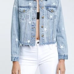 Pistola Contemporary Clothing The Star Denim Jacket In Light Blue