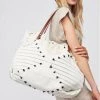Urban Expressions Handbags The Cammie Tote In White Stripe