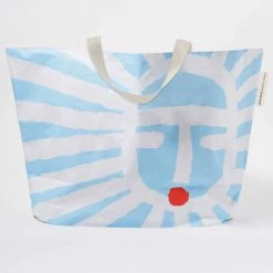 Sunny Life The Sun Beach Bag Tote In Blue White
