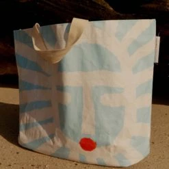 Sunny Life The Sun Beach Bag Tote In Blue White