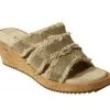 Vaneli Shoes The Three Band Chain Cork Slide In Natural Silver Gold