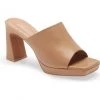 Jeffrey Campbell The Platform High Heel Slide In Dark Nude