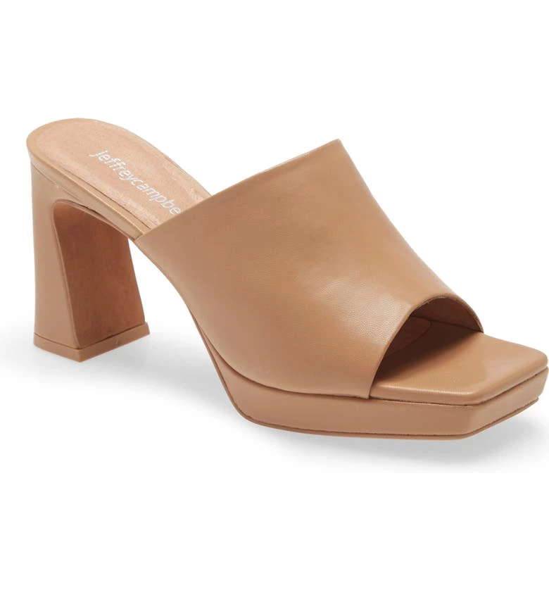 Jeffrey Campbell The Platform High Heel Slide In Dark Nude 1 Jeffrey Campbell The Platform High Heel Slide In Dark Nude