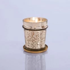 Capri Blue Accessories The Volcano Mercury Glass Candle In Silver Gold
