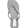 Isle Jacobsen The Glitter Flip Flop In Silver Shoes