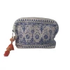 Bell The Clam Shell Pouch In White Blue Accessories