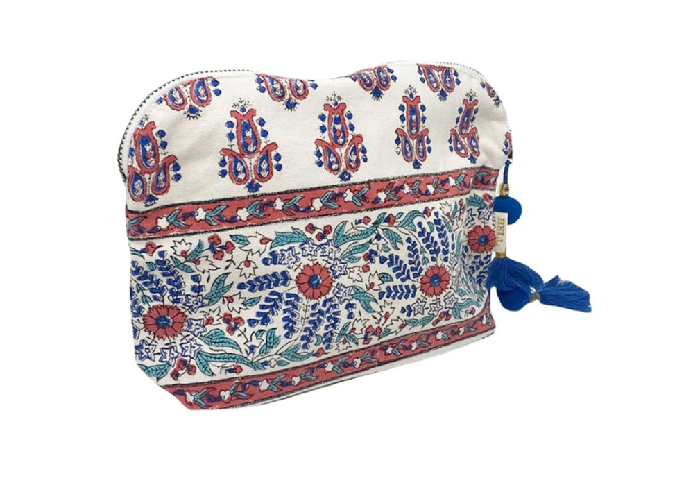 Bell Accessories The Clam Shell Pouch In White Pink Blue 1 Bell Accessories The Clam Shell Pouch In White Pink Blue