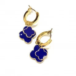 Theia Jewlery The Huggee Double Enamel Clover Earrings