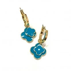 Theia Jewlery The Huggee Double Enamel Clover Earrings 9 Theia Jewlery The Huggee Double Enamel Clover Earrings