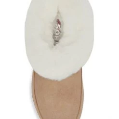 Sorel The Faux Fur Trim Slippers In Natural