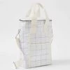 Sunny Life The Checkered Canvas Cooler In Blue White
