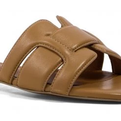 Bibi Lou Shoes The Low Heel Interlock Slide In Camel