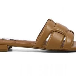 Bibi Lou Shoes The Low Heel Interlock Slide In Camel