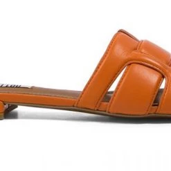 Bibi Lou Shoes The Low Heel Interlock Slide In Orange
