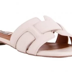 Bibi Lou The Low Heel Interlock Slide In Off White Shoes