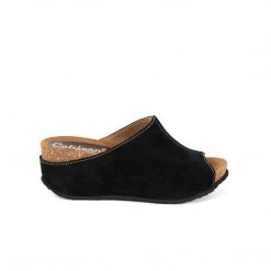 Californians The Center Split-Seam Slide Sandal In Black Shoes