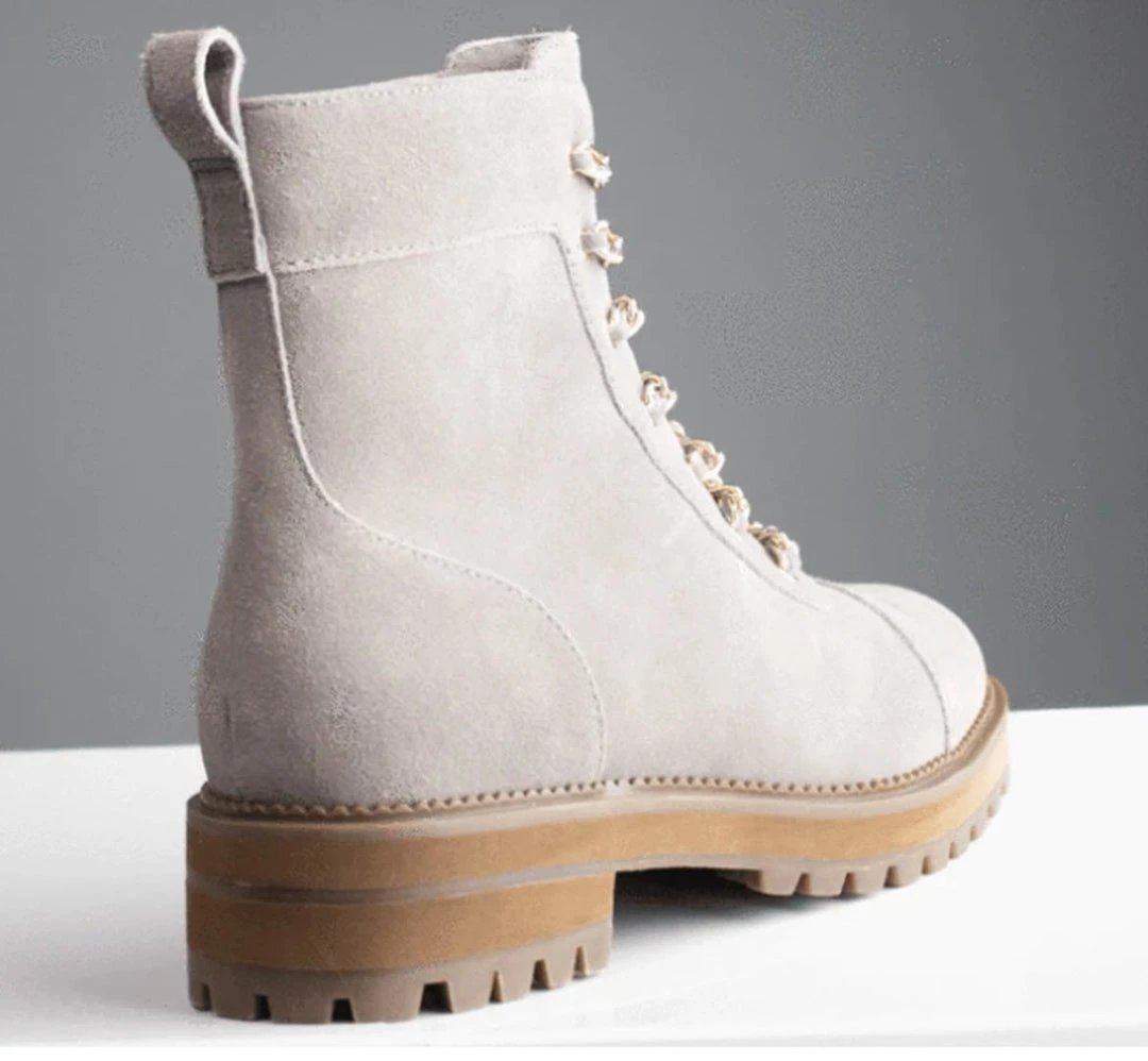 Cecelia The Chain Lace Combat Boot In Grey Shoes 3 Cecelia The Chain Lace Combat Boot In Grey Shoes