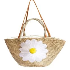 Jelavu The Daisy Tote In Natural Handbags