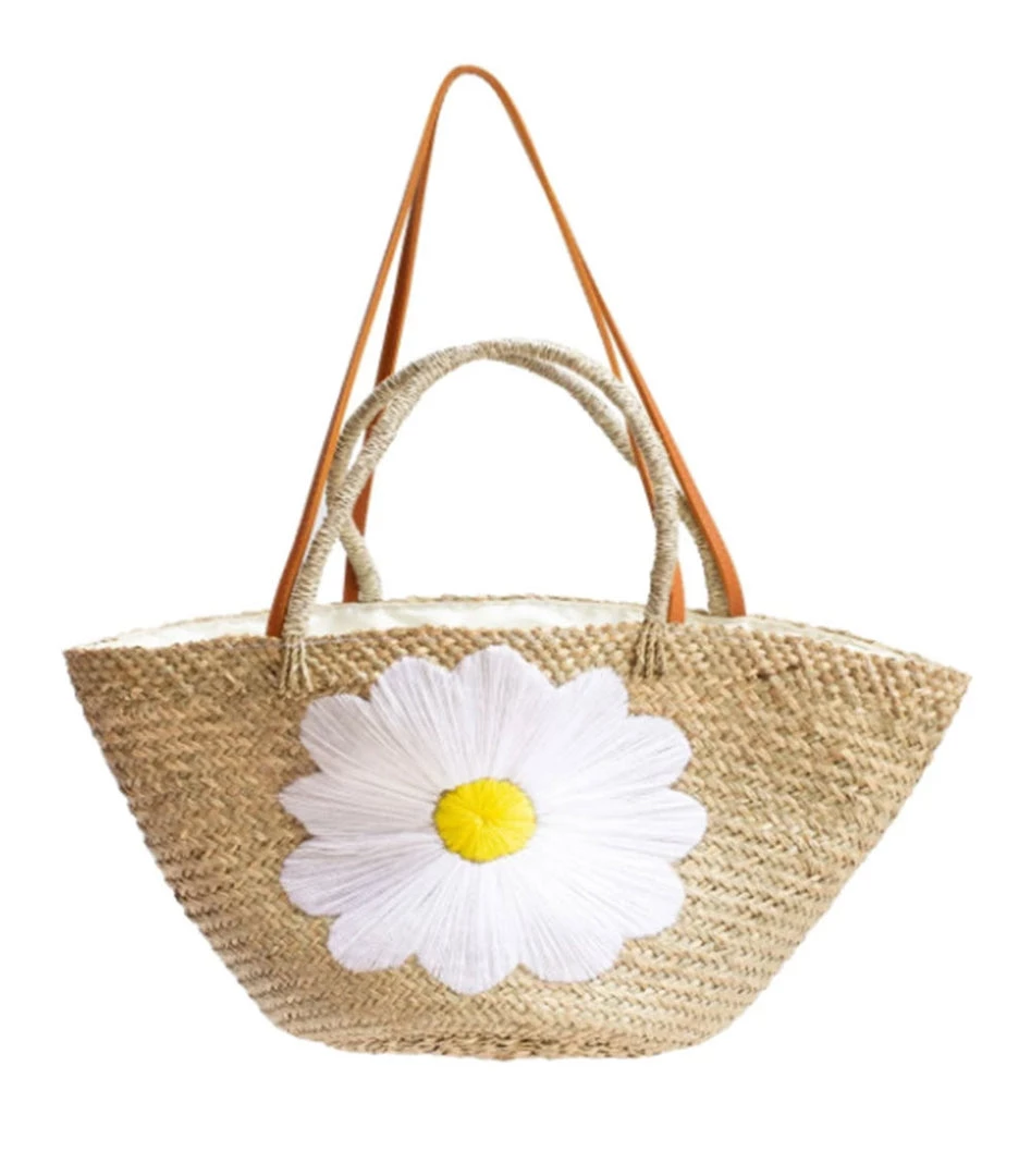 Jelavu The Daisy Tote In Natural Handbags 2 Jelavu The Daisy Tote In Natural Handbags
