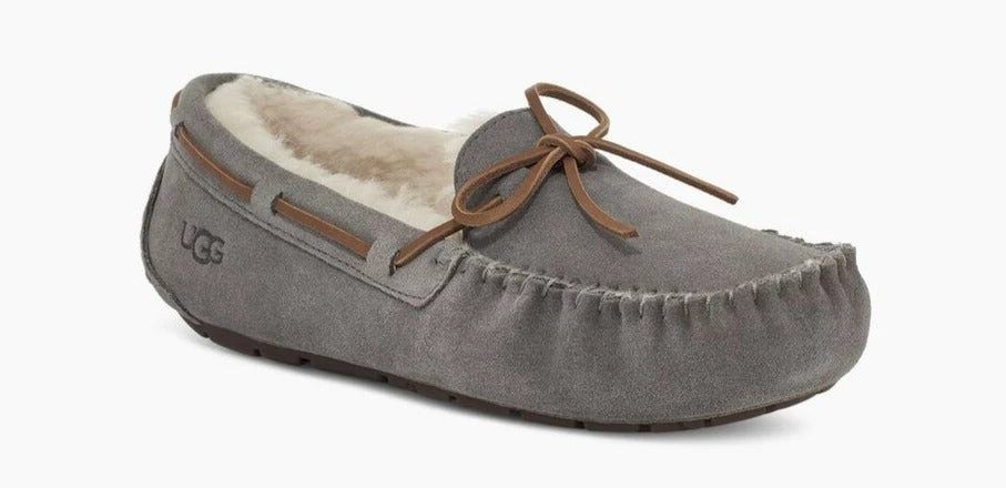 Ugg Shoes The Dakota Lace Moccasin Slipper In Pewter 1 Ugg Shoes The Dakota Lace Moccasin Slipper In Pewter