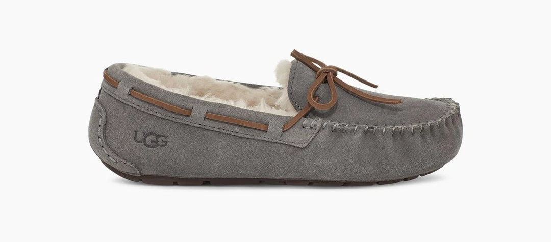 Ugg Shoes The Dakota Lace Moccasin Slipper In Pewter 2 Ugg Shoes The Dakota Lace Moccasin Slipper In Pewter