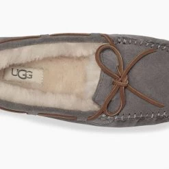 Ugg Shoes The Dakota Lace Moccasin Slipper In Pewter 6 Ugg Shoes The Dakota Lace Moccasin Slipper In Pewter