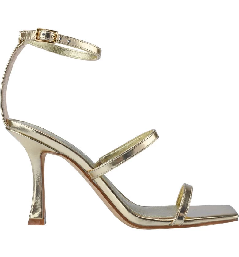 Marc Fisher Event Shoes The Three Band Dress Sandal In Gold 2 Marc Fisher Event Shoes The Three Band Dress Sandal In Gold